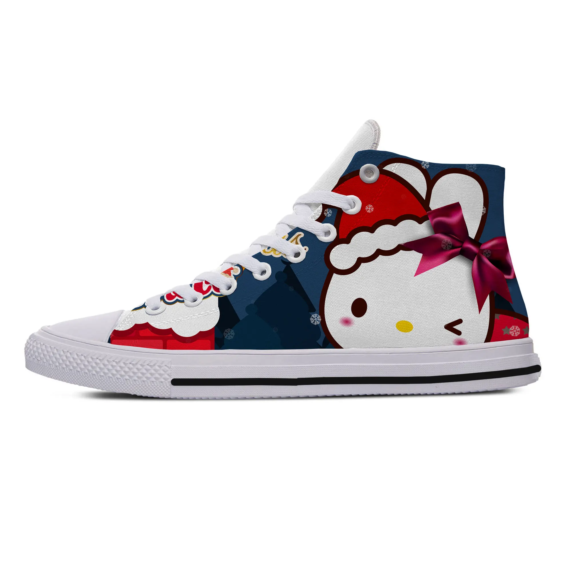 

Carol Chen Cartoon Printed Canvas Sneakers Women Fashion Casual Vulcanized Flat Trainers Shoes High Top Sneakers Custom Shoes