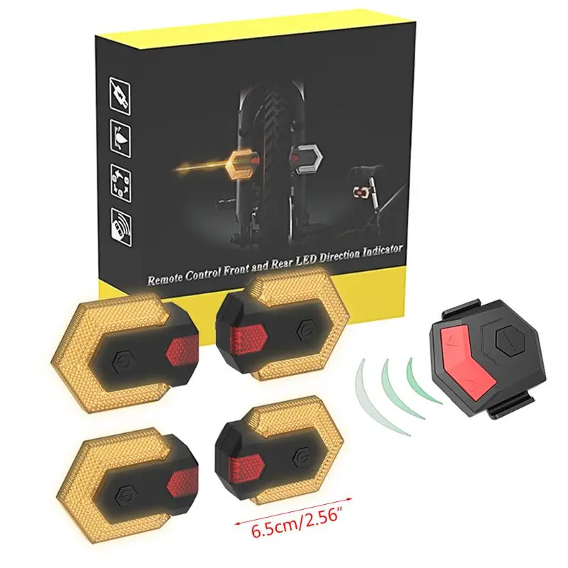 

1 Set Smart Wireless Remote Control Bicycle Bike Turn Signals Front Rear Light M68D