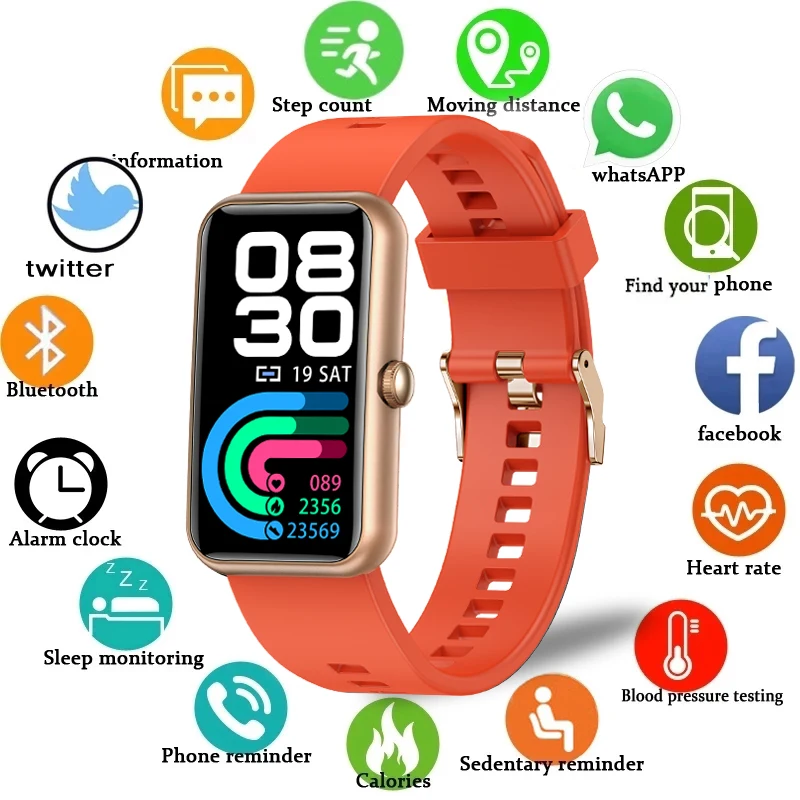 

2021 спортивные женские Смарт-часы для Huawei смарт-браслет упражнения для мужчин кровяное давление пульсометр IP68 Водонепроницаемые женские См...