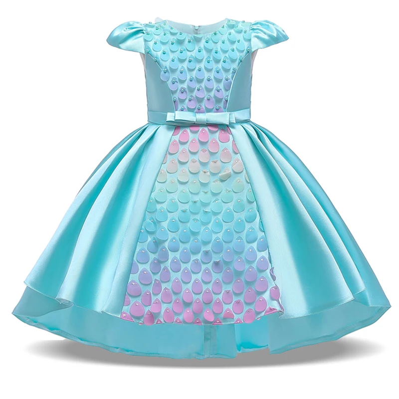 

Summer Color Scales Kids Clothes Girls Dresses For Party And Wedding Princess Dress Children Clothing Ball Gown Dress Evening
