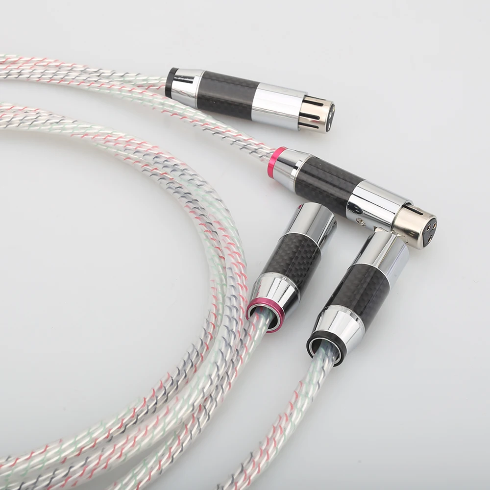 

Valhalla Series XLR Balanced Interconnect Cable With Carbon Fiber XLR Plug 3Pin Male to Female Audio Balanced Cord Cable
