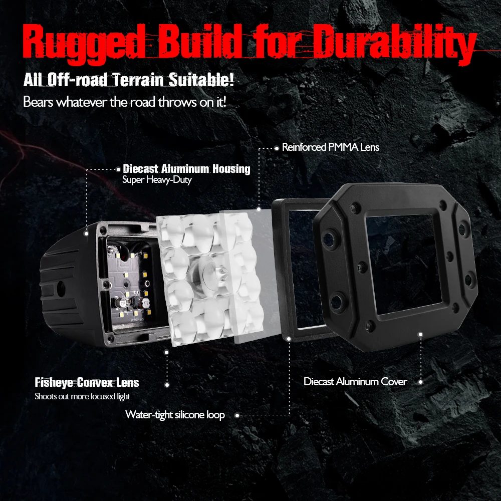 Комплект из 2 предметов 5 &quot42 Вт Светодиодный светильник точечный луч для Philips Чип