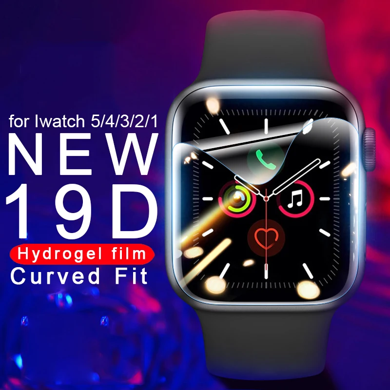 Гидрогелевая пленка на весь экран для Apple Watch серии SE 6 5 4 2 защитные пленки 38 мм 42 40