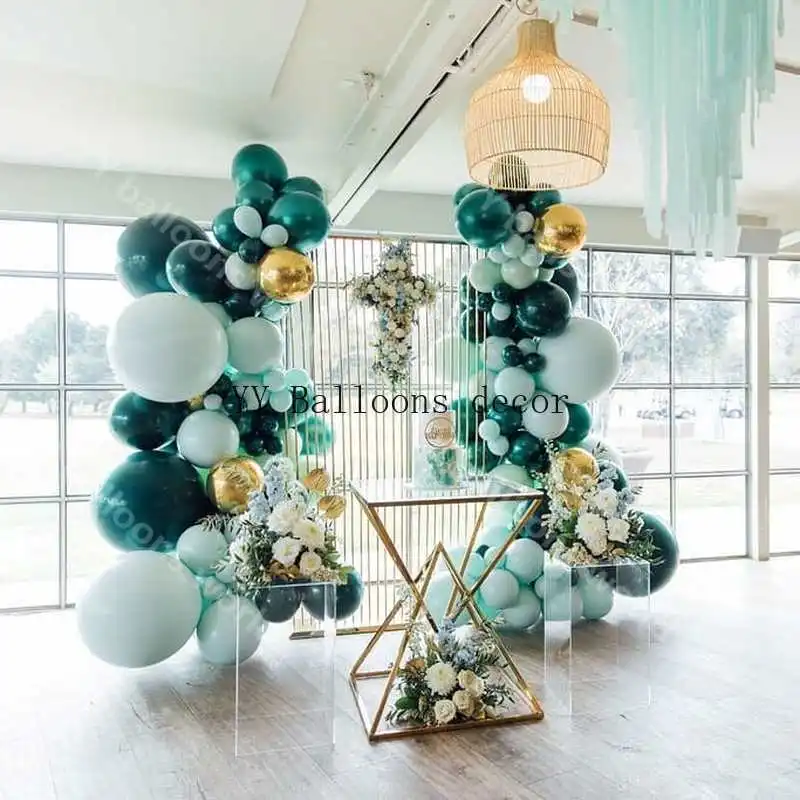 218 шт s арочный комплект слой Maca Tiffany синий пастельный латекс Темно-Зеленый День