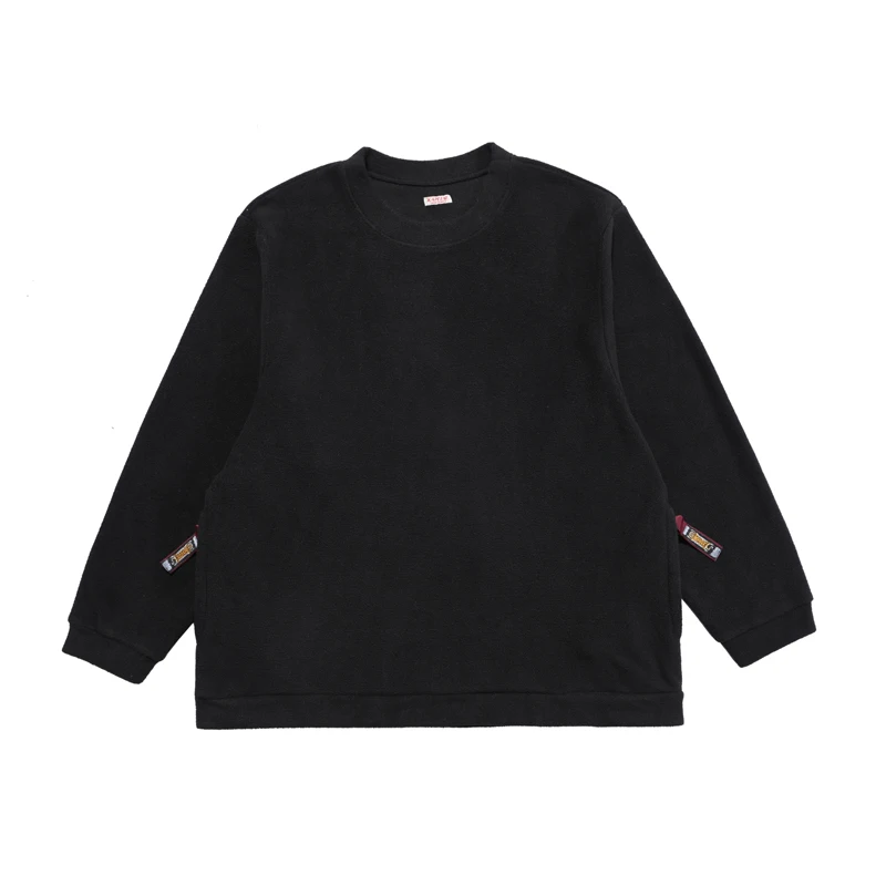 

Japanese street style KAPITAL 2021 spring new retro polar fleece lamb fleece pocket round neck hoodie for men and women