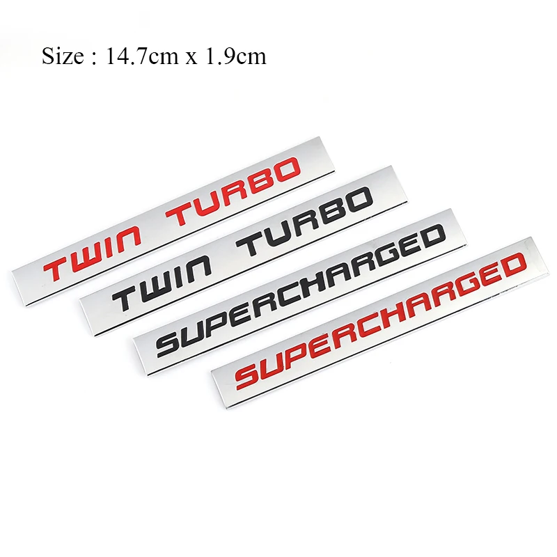 Car Sticker Twin Turbo Diesel Supercharged Turbocharged Logo Metal Emblem Badge Decal for BMW Audi Honda Toyota Jeep Ford Nissan |