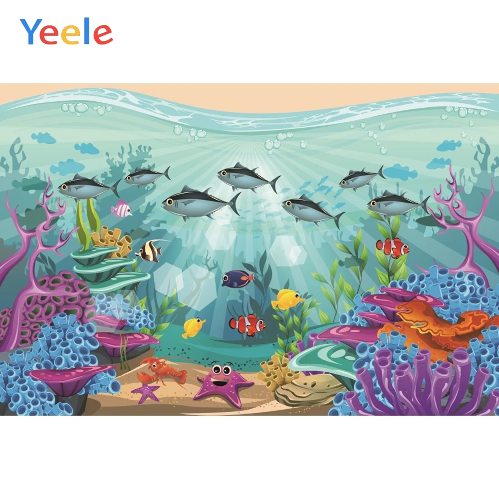 Yeele день рождения портрет Мультфильм Подводный мир рыба фотографии фоны