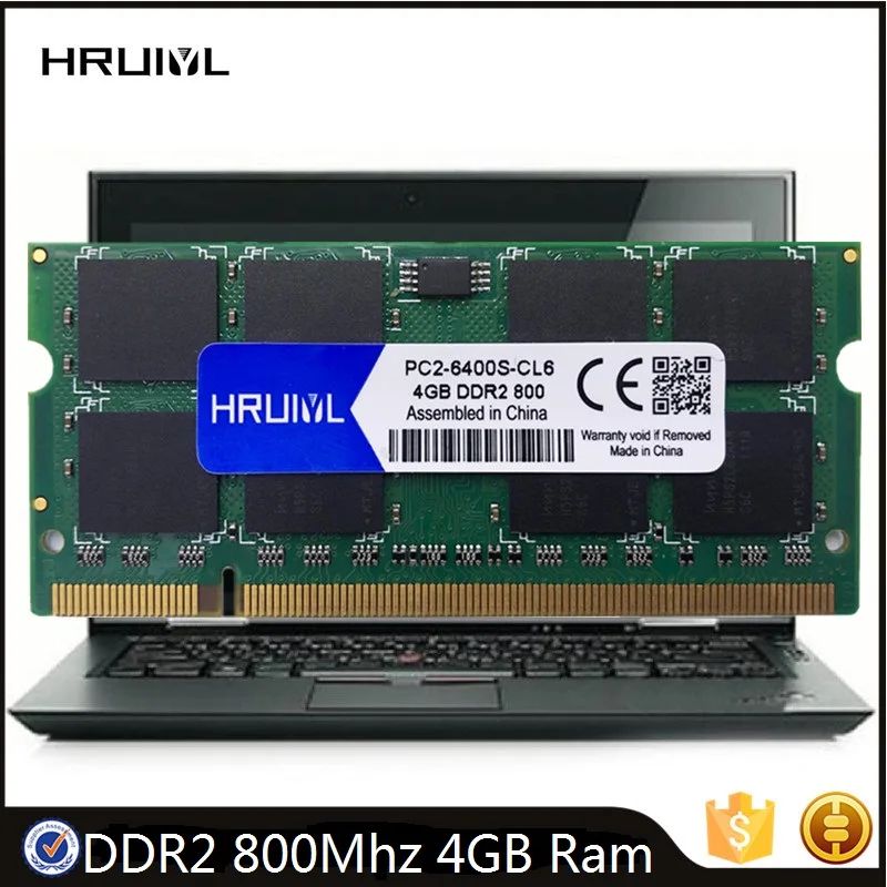 HRUIYL PC2 6400S 200Pin память для ноутбука DDR2 800 МГц 4 Гб 1,8 в Sodimm высокопроизводительный ноутбук 2RX8 ОЗУ двухканальный б/у