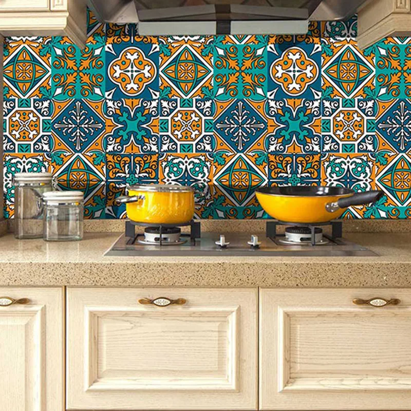 

10pcs/set 3D Visual Art Geometric Tile Decals Stickers for Bedroom Living Room Bathroom Wall MD7