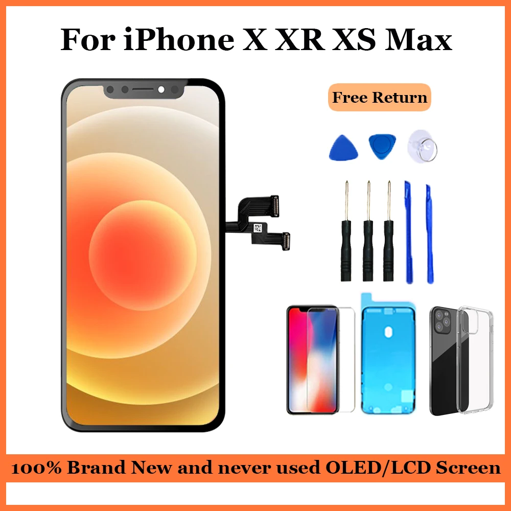 AAA+ For X XR XS Max LCD OLED Screen Replacement11 Pro Max Display With 3D Touch Assembly True Tone No Dead Pixel enlarge
