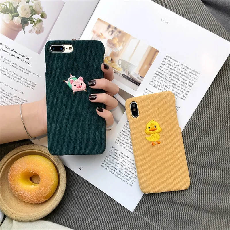 Зимний тканевый чехол для телефона для iPhone 11 Pro 6 6S 7 8 Plus чехол милый жираф кролик плюшевый чехол для iPhone X XR XS MAX чехол