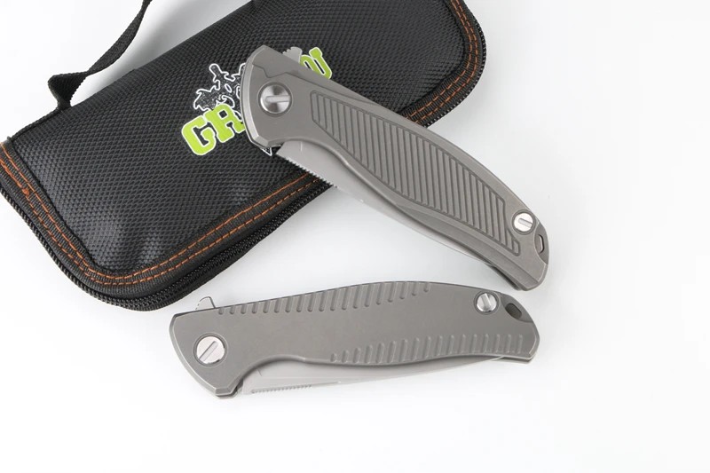 Green Thorn F95 R18 складной нож(3,7") D2 стальное лезвие titanium ручка Открытый инструмент для кемпинга и охоты карман кухонные принадлежности