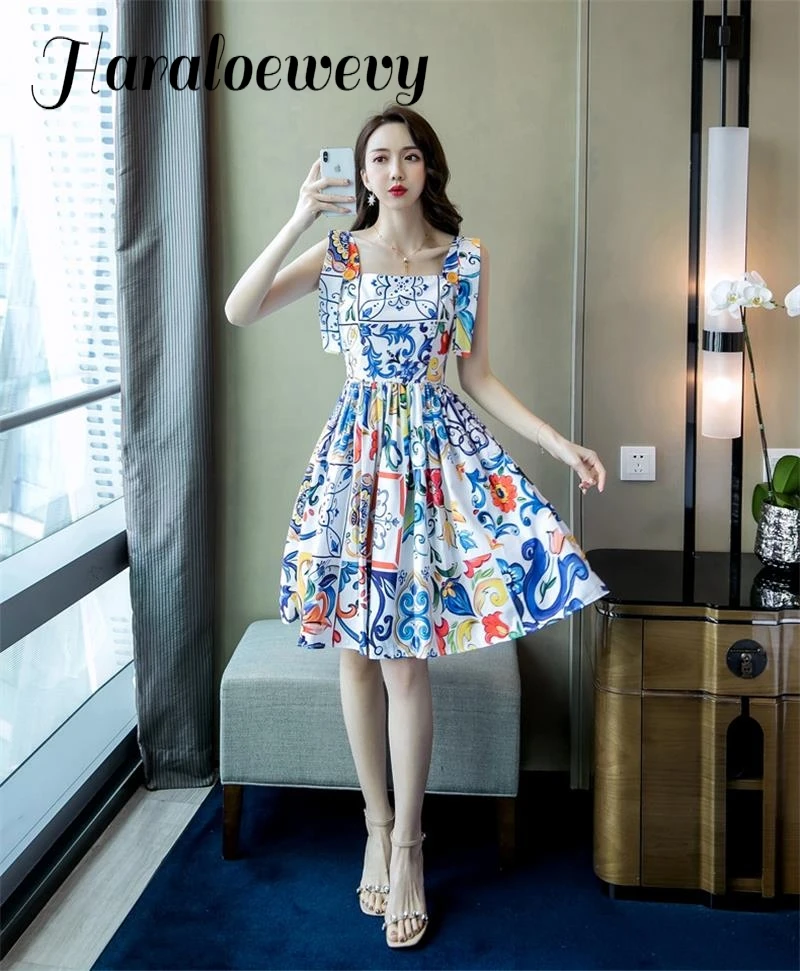 2019 летнее женское платье Новое поступление высокое качество роскошное подиумное