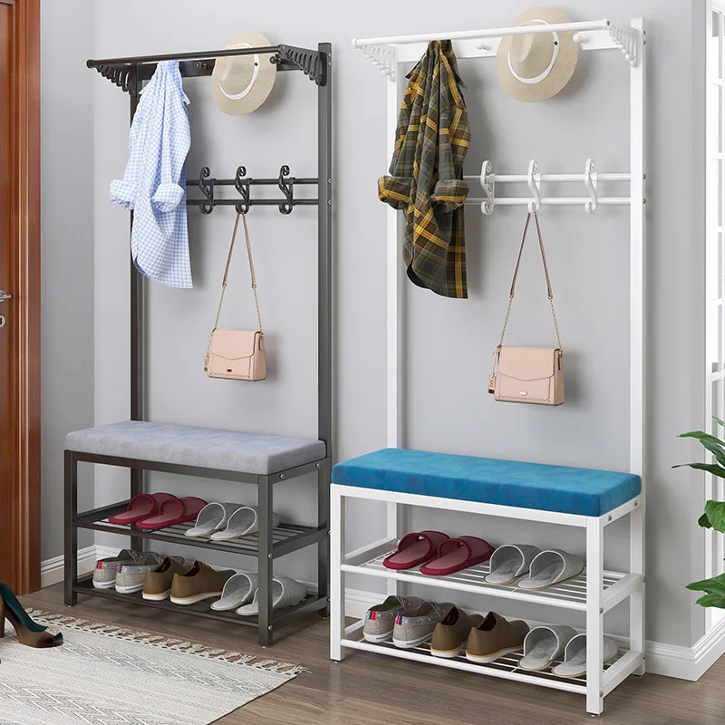 European Style Shoe Changing Stool, Coat Rack, Door Shoe Rack, Simple Storage Shoe Cabinet, Shoe Changing Stool Hanging Bag Rack