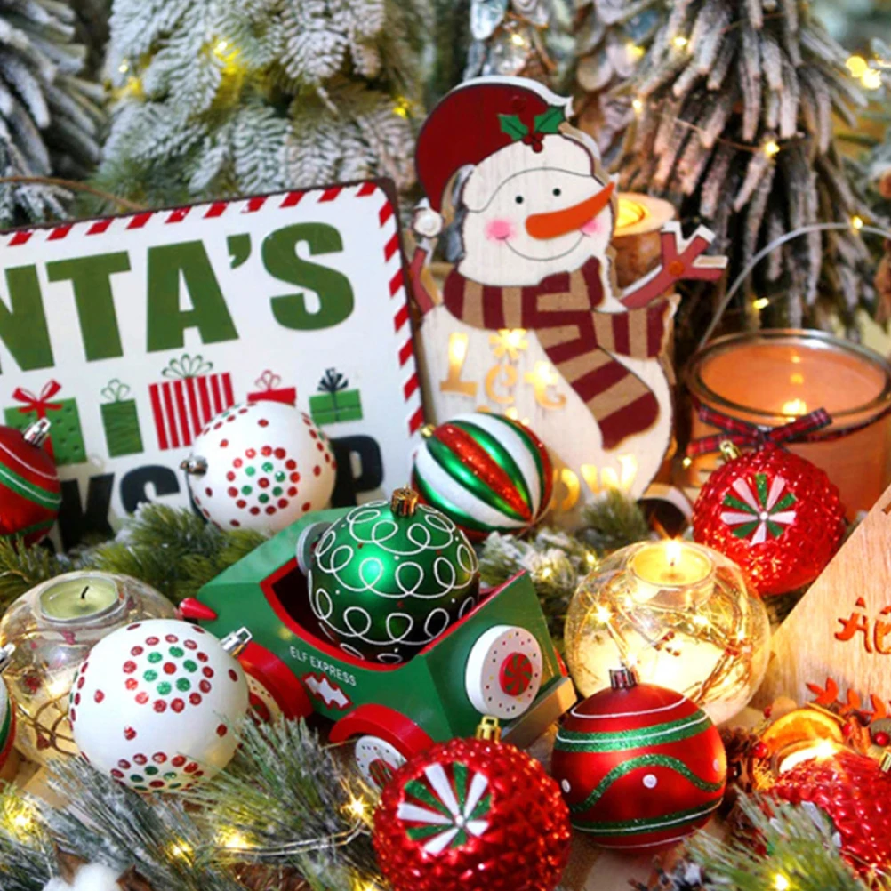 

6 см рождественские украшения в виде шаров, 30 штук небьющегося украшения для рождественской елки на Рождество 2021, праздники, свадьбы, вечери...