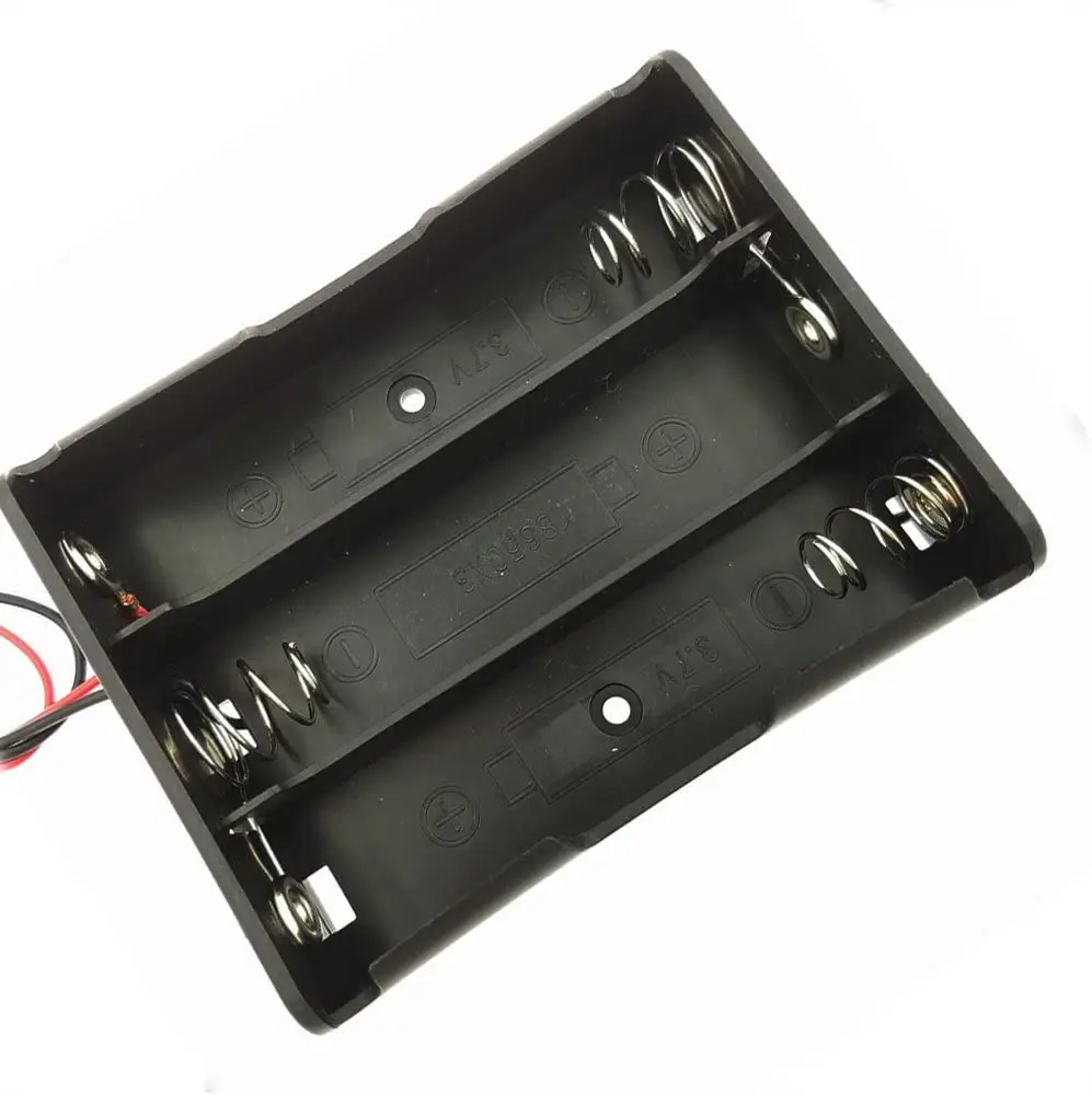 

18650 ящик для хранения батарей 3x3,7 V 18650 Держатель для батарей с проводами оптовая продажа 100 шт./лот