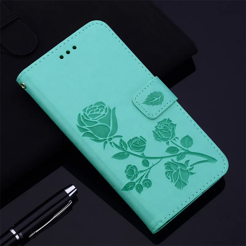 Rose (Green) Кожаный чехол-бумажник с откидной крышкой для Cubot Nova Fundas Чехол-книжка с подставкой для Cubot Nova Coque - Цвет: Rose (Green)