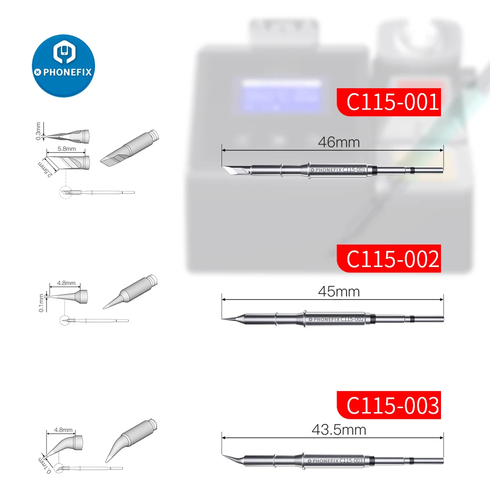 OEM JBC C115 наконечники для NASE-C/CD-2SD Sugon T36 Station CD-2SHE Nano Handle Precision паяльника | Инструменты
