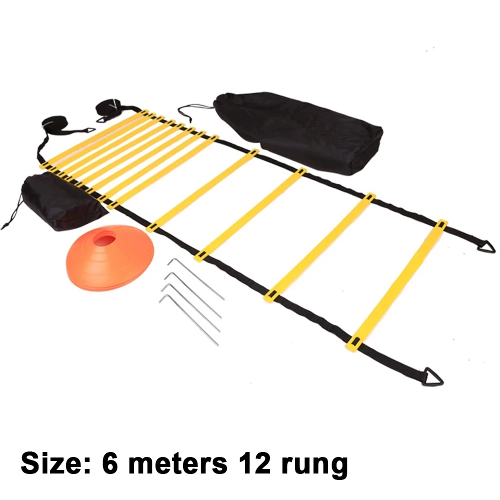 

Speed Agility Training Ladder Set Soccer Training Tools Adjustable Rungs Agility Speed Ladder Resistance Parachute MMA Basketbal