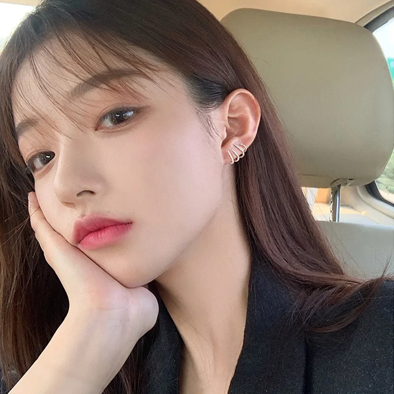 LKO Настоящее серебро 925 пробы роскошные креативные серьги-гвоздики в форме когтя