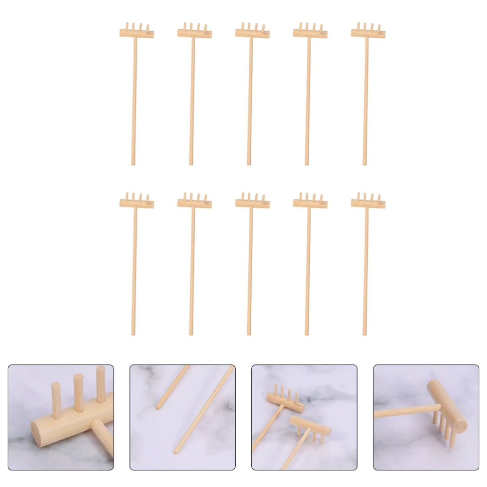 

10pcs Mini Zen Garden Rake Tools Interesting Zen Garden Tool Rake for Tea Art