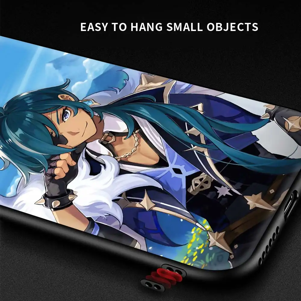 

Genshin Impact Venti Paimon Game Phone Case for Xiaomi Redmi Note 9S 8 Pro 8T 9 7 9C 9A 6A 8A 7A 6 9T Silicon Black Shell Cover