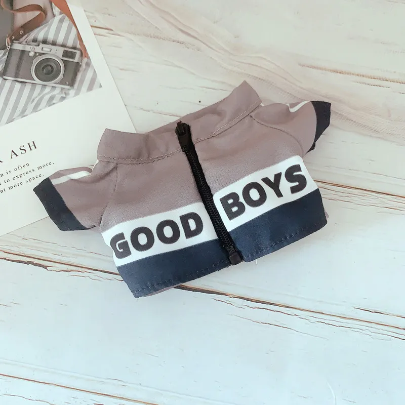 

20cm Star Idol Doll's Yellow Black Fisherman Hat Casual Jacket Sports Jacket Suit Doll Replaceable Clothes Accessories(No Doll)