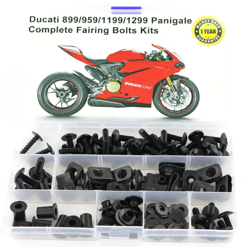 

Подходит для Ducati 899 959 1199 1299 Panigale мотоцикла, полный комплект болтов обтекателя с шайбой, гайки, винты из стали