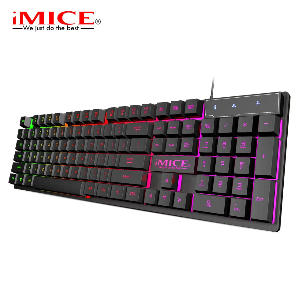 iMICE AK600 New Gaming Keybaord 104 Keycaps 3 Color LED Backlit Mechanical Click Felling Keyboard for Notebook PC | Компьютеры и офис