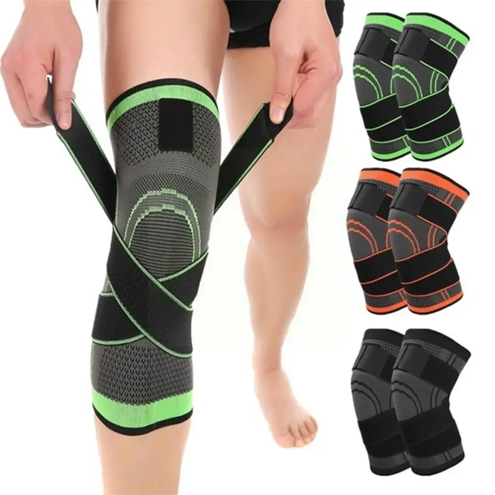 

1PC Fitness Exercise Knee Pads Compression Strap Fitness Running Nylon 3D Arthritis Exercise Muscle Pads Non-slip Joints Kn J5L7