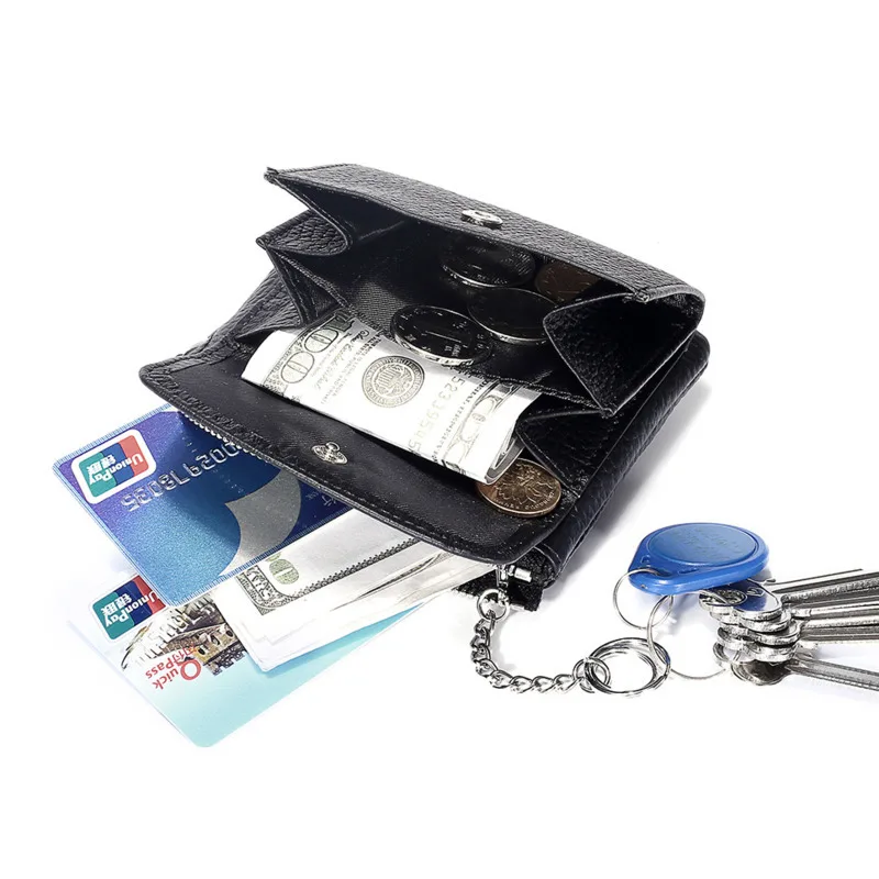 Женский кошелек Feamle кожаные кошельки из натуральной кожи женские цепь мини сумка