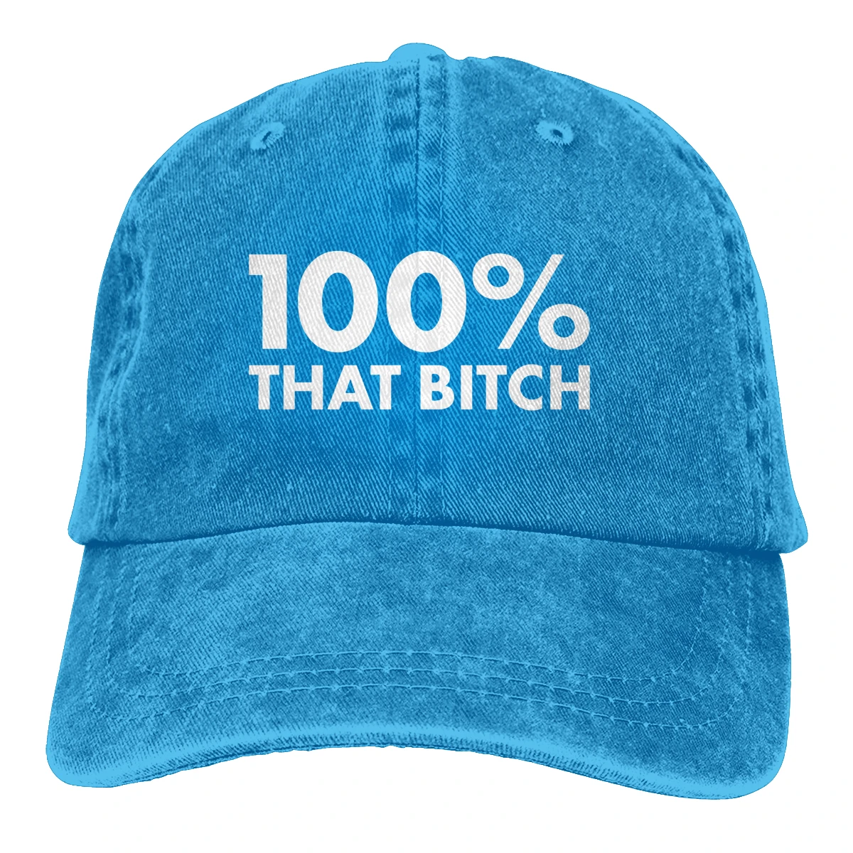 100% That Bitch Casquette Deep Heather унисекс мужская женская джинсовая бейсболка регулируемая