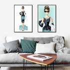 Постер Одри Хепберн из мультфильма воздушные пузыри, Голубая леди, картины на холсте для покупок, настенные картины, картины для гостиной, домашний декор