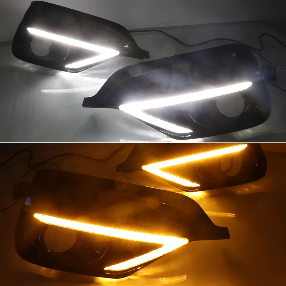 CSCSNL 1 пара указателей поворота желтого цвета автомобильные ДХО для Honda Fit Jazz Sport RS