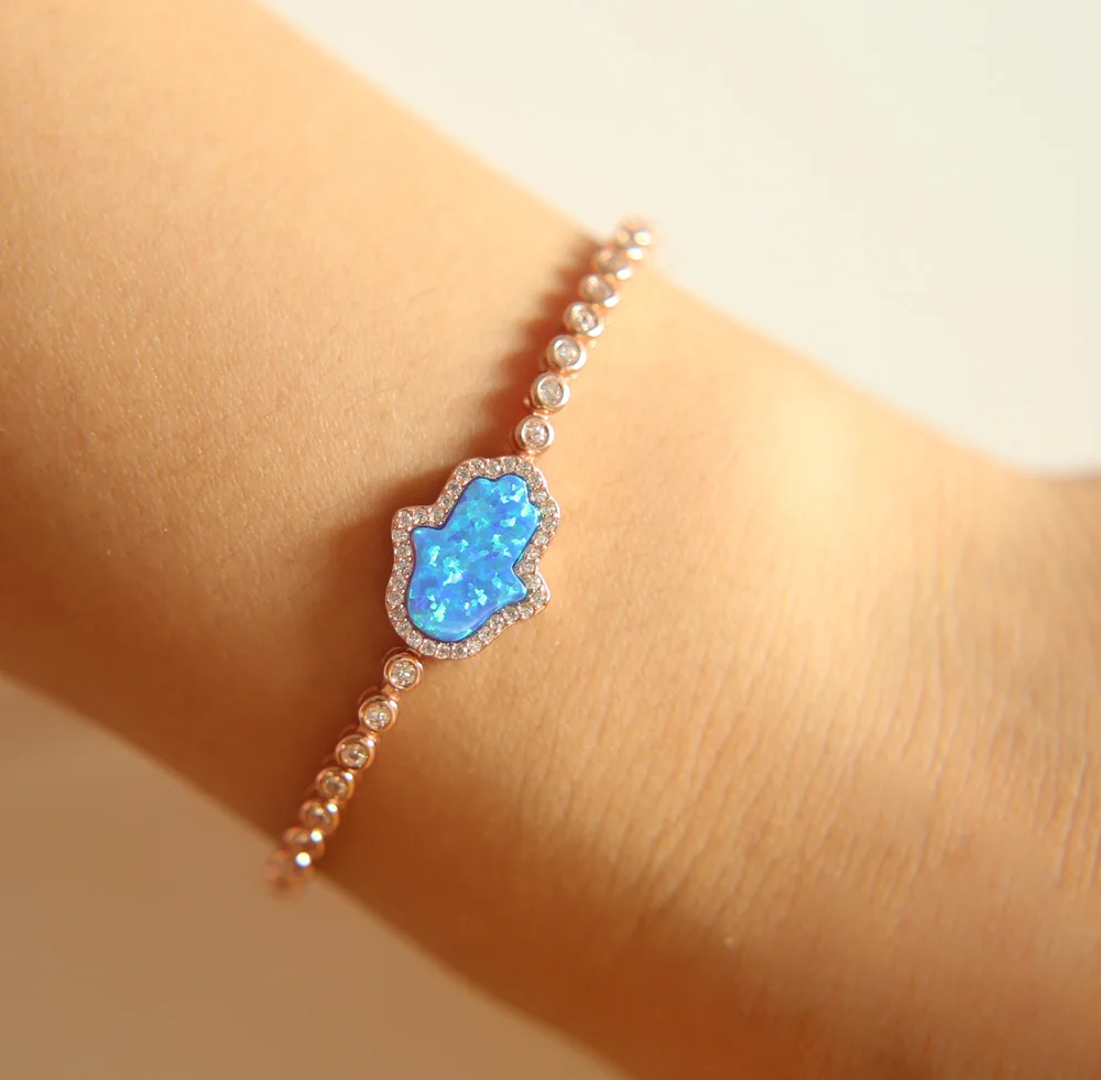 2017 Заводская нить красная оплетка сглаза синий опал Хамса рука высокое качество