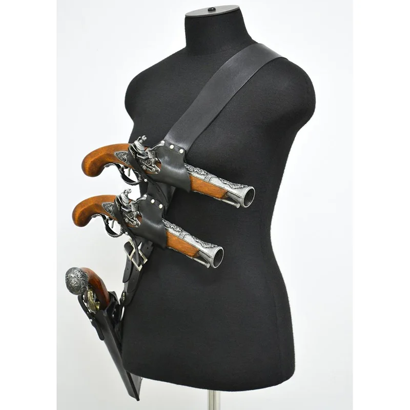 Средневековый пиратский костюм для косплея плечевой ремень Flintlock держатель