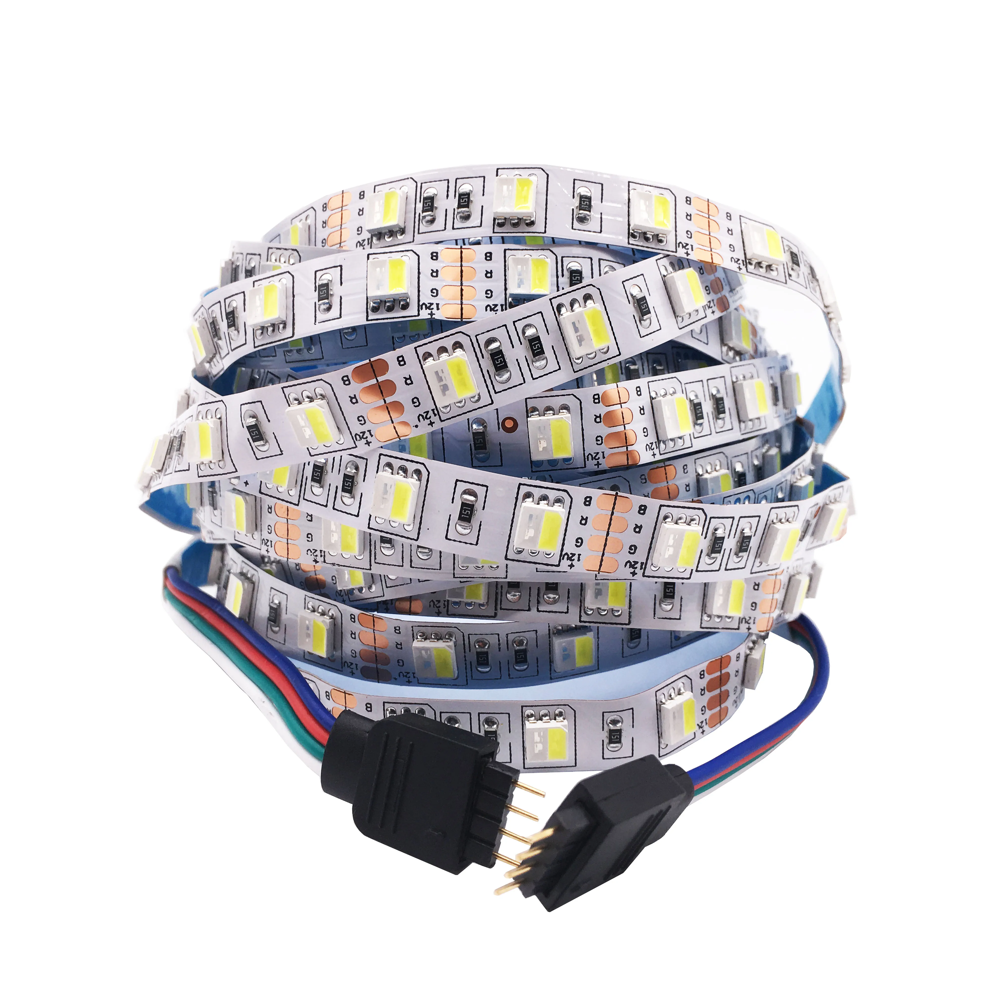 RGB + CCT Светодиодная лента 5050 60 светодиодов/метр 12 в 24 вольт 5 1 чипы Гибкая полоса