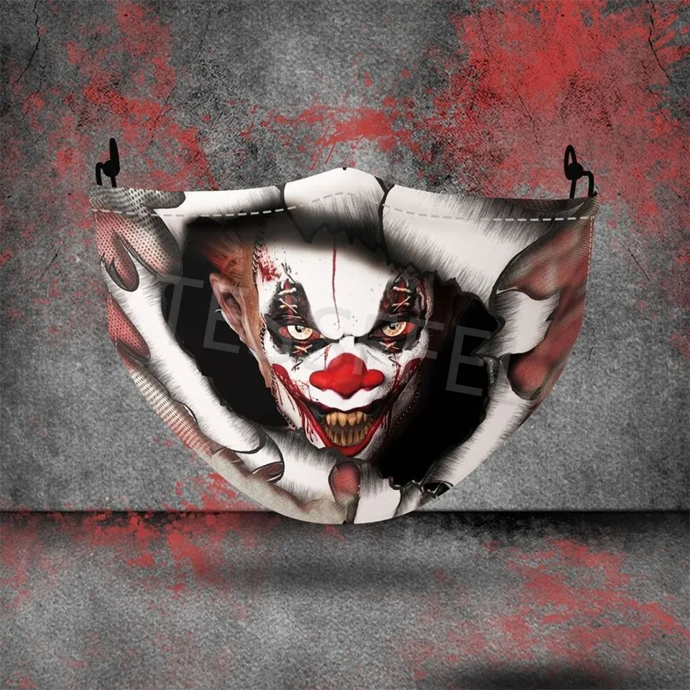 Tessвам Хэллоуин триллер Ужасы фильмы ролевые маски 3D Печатные Модные