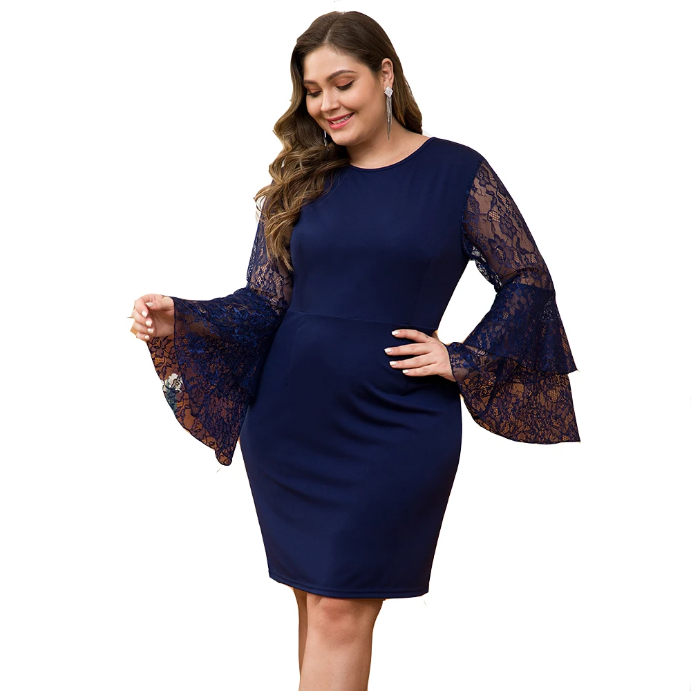 Wipalo Весна для женщин большие размеры Цветочные кружевные вечерние платья с