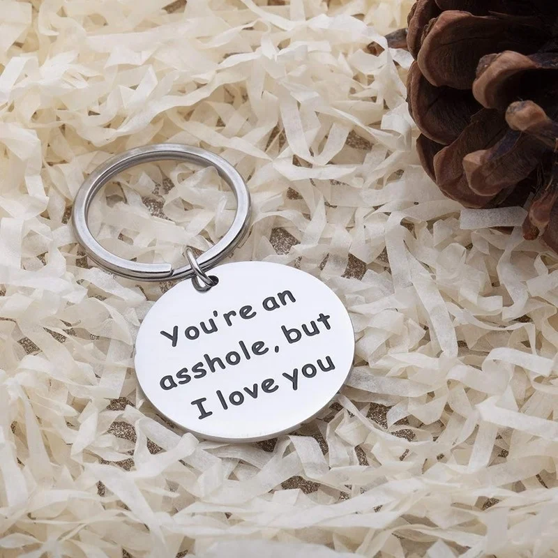 Мода парень девушка брелок &quotТы Asshle но я люблю тебя&quot Дружба ювелирное изделие в