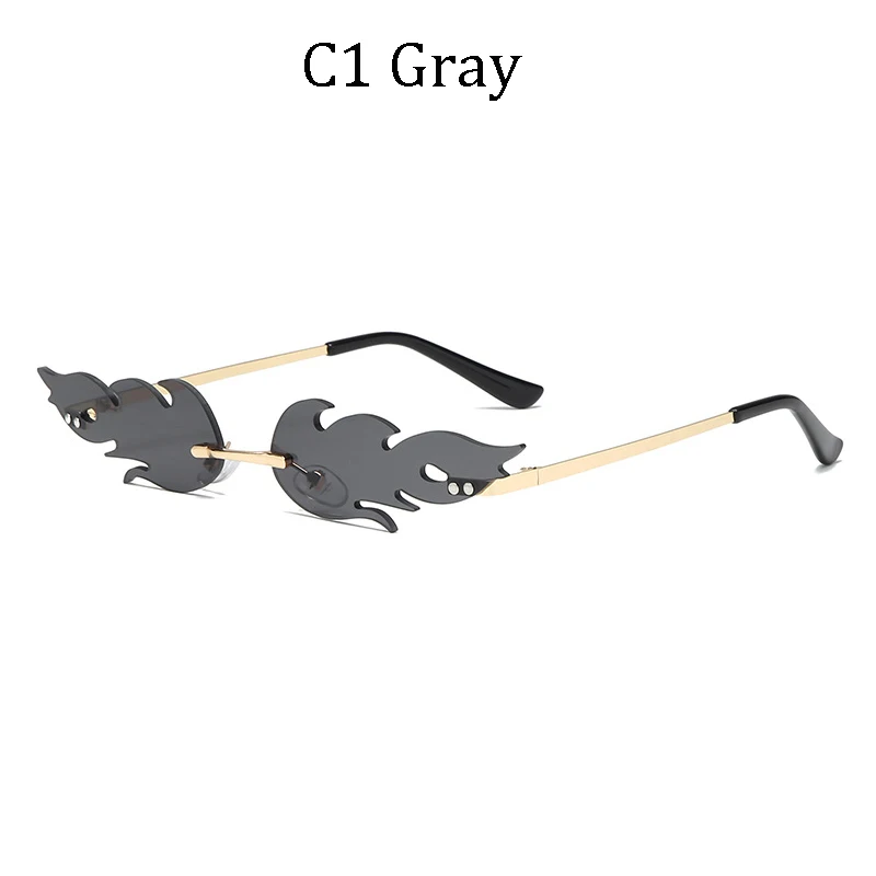 Роскошные модные трендовые солнцезащитные очки с огненным пламенем для женщин