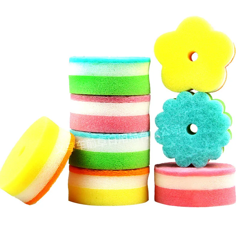 1Pcs Waist Shape Cleaning Cloth Scouring Pad Dish Wiper For Kitchen Rags Strong Decontamination Towel | Дом и сад