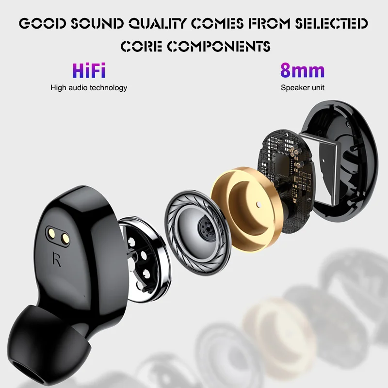 Беспроводные Bluetooth наушники с зарядным устройством на 500 мА · ч HD стерео