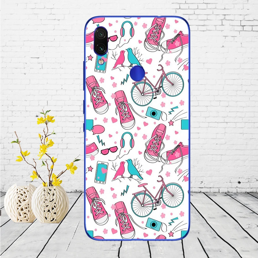 C40 Чехол для Xiaomi Redmi Note 7, силиконовый чехол для Xiaomi Redmi Note 7, задняя крышка, чехол для Redmi Note 7, чехол для телефона - Цвет: C40