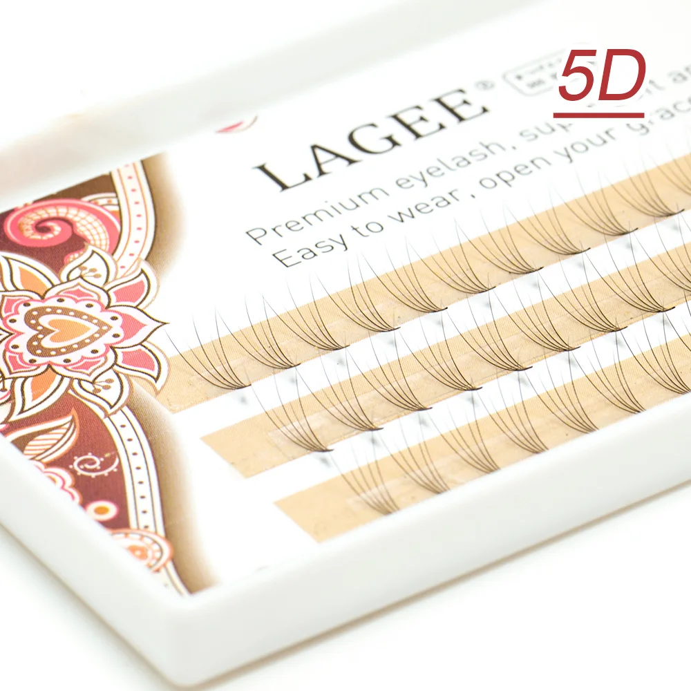 Готовые вееры LAGEE для наращивания ресниц мягкие натуральные пряди из