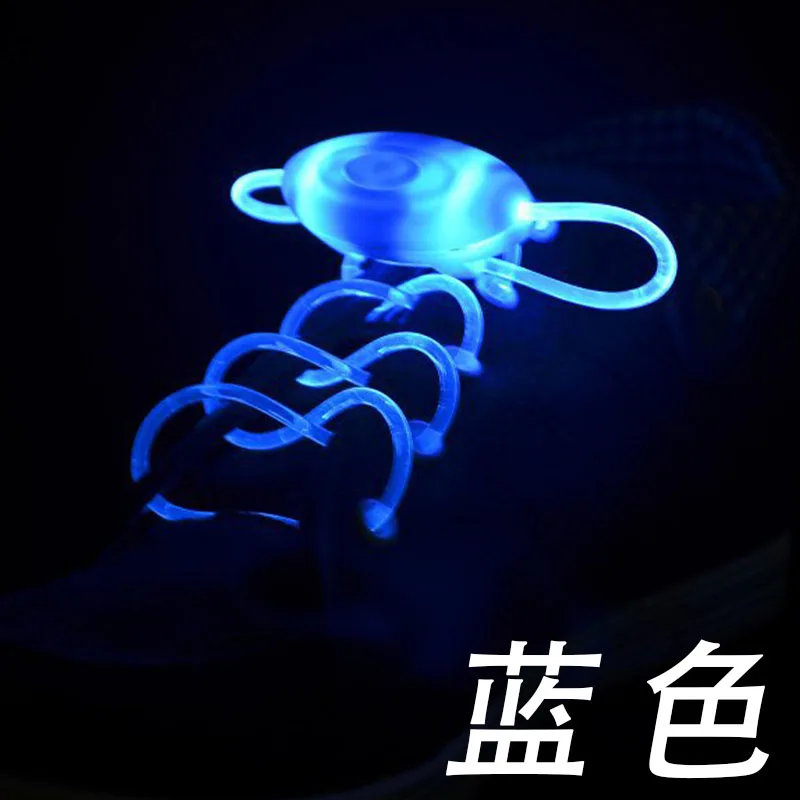 1 шт. разноцветная неоновая обувь с LED подсветкой, обувь на шнурках, светящиеся шнурки, аксессуары, вечерние принадлежности - Цвет: Blue