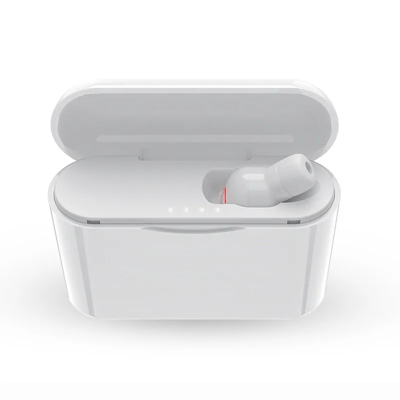 Single Earphone Мини TWS, беспроводные наушники, Bluetooth 5,0, стерео гарнитура, Спортивные Bluetooth наушники, наушники с зарядным устройством 2000 мАч - Цвет: Single Earphone