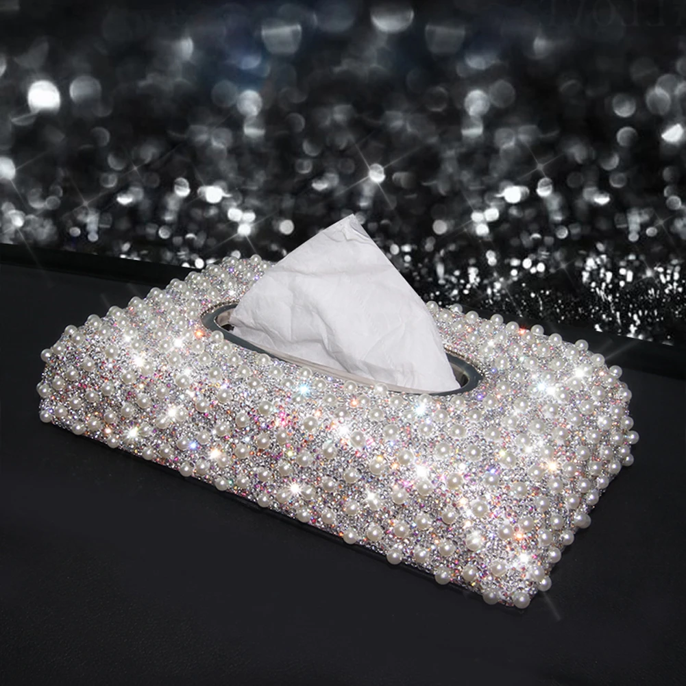 Модный женский чехол с жемчужинами и блестящими бриллиантами в белом красном