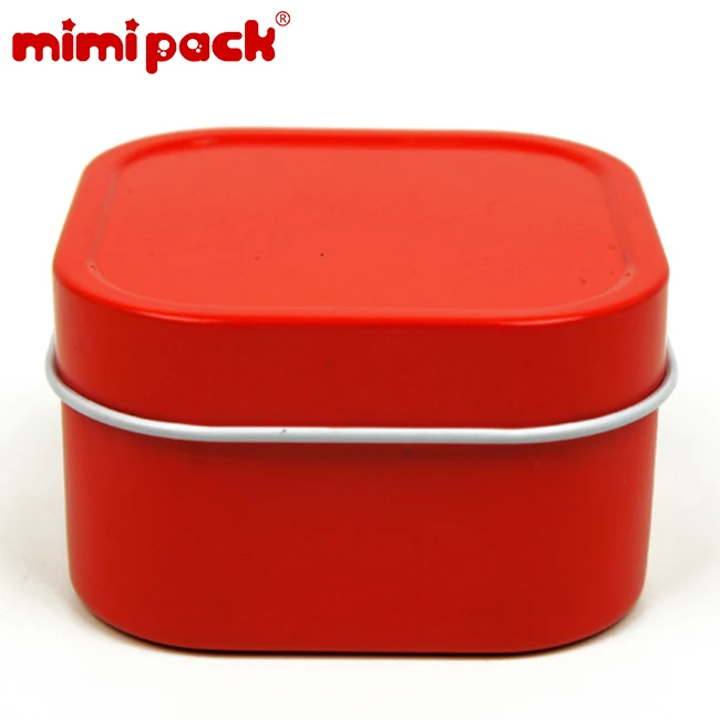 Red 24-шт mimipack квадратной формы жестяная банка рождественские контейнеры для сувениров, специй, бальзамов, гелей, свечей, подарков, хранения(6 цветов - Цвет: Red