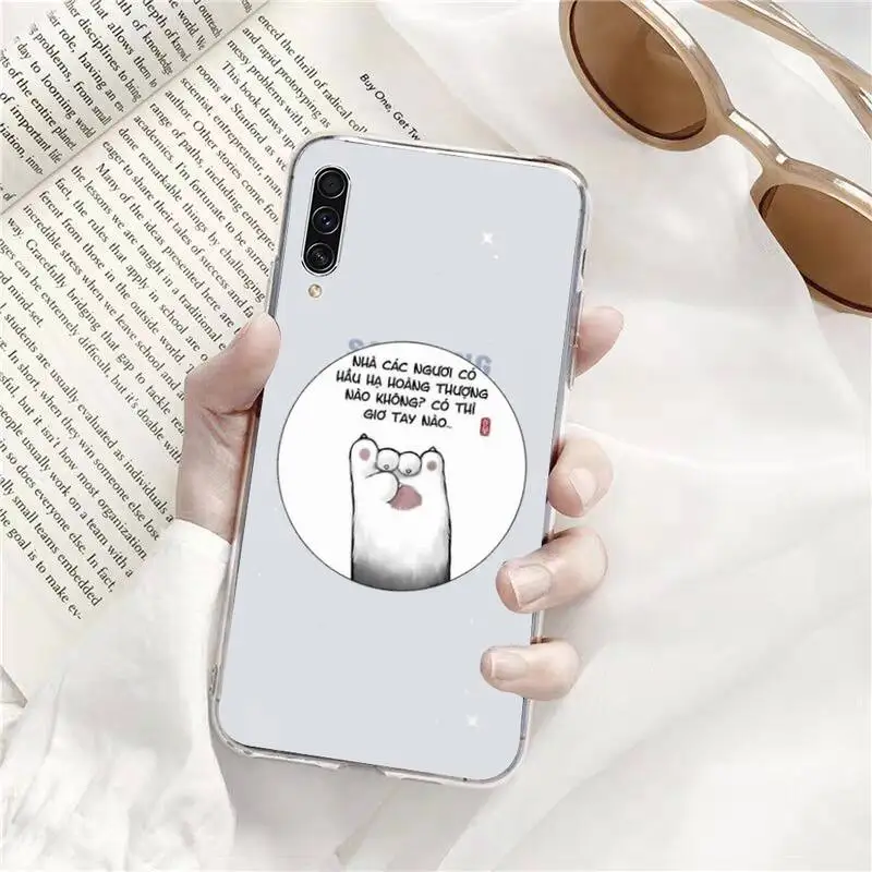 

Cute cat paw My emperor Phone Case Transparent For Samsung Galaxy A71 A21s S8 S9 S10 plus note 20 ultra